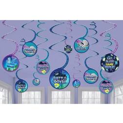 Amscan 6702412 Battle Royal Hanging Swirl Decorations 12 Pack