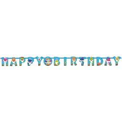 Amscan Letterslinger'Happy Birthday'Baby Shark (1,8m)