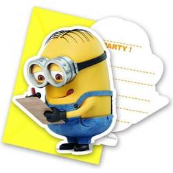 Folat Minions fødselsdagsinvitationer