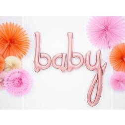 PartyDeco Baby Folie Ballon Rosegold