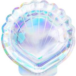PartyDeco 6 Assiettes Coquillage Iridescent