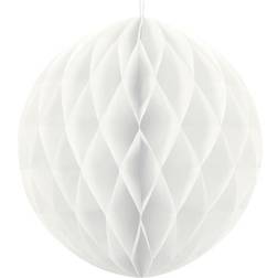 PartyDeco Hvid Honeycomb, 30 cm