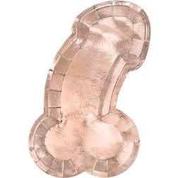 PartyDeco Bordjes Penis Vorm Rose Goud 6 stuks