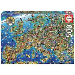 Educa Crazy Map of Europe 500 Pieces