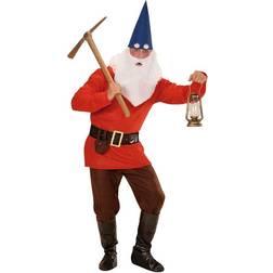 Widmann 01343 Adult Costume Dwarf, jacket, pants, belt with bag, shoe cover, hat with ears, eyebrows and beard