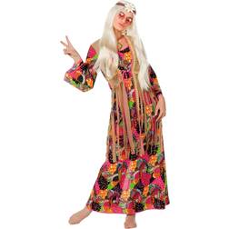 Wilbers Karnaval Hippie Långklänning Maskeraddräkt