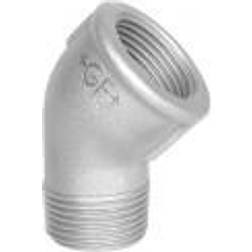 +GF+ Vinkel 45° galvaniseret nippel/muffe 1 1/4