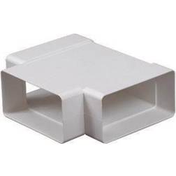 Unite flad 75 x 150 mm t-stykke hvid pvc
