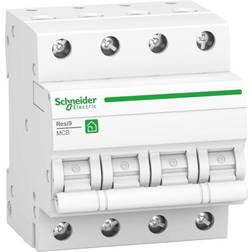 Schneider Resi9 Automatsikring C 10A (400V-6kA) 4-pol