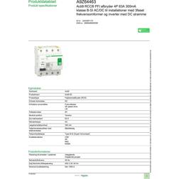 Schneider Electric Schneider Electric Pfi 4p 63a 300ma b-si ac/dc