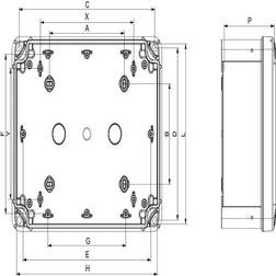 Schneider Electric Kasse abs 192X164X105 gråt låg