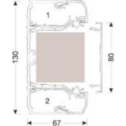 TEHALIT Kanalbund F/BRN130 perlehvid 2 meter