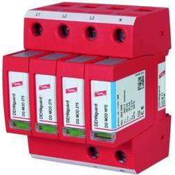 DEHN DG M TT 275 FM, Terminal, 230 400 V, 50 60 hz, 20000 A, Röd, Termoplast