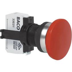 Baco L21AD01C Nødstopknap Frontring plastic, Forkromet 600 V 10 A 1 x brydekontakt IP69K 1 stk