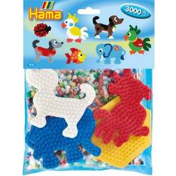Hama Beads Midi 3000 Perler og 4 Plader