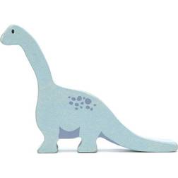 dino brachiosaurus 15 cm träblå