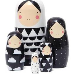Petit Monkey Babushka sort og hvid