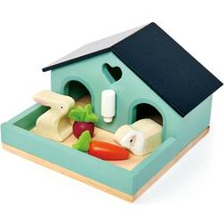 Tender TL8163 Kanninchen-Merrschweinchen-Set aus Holz für Puppenhaus