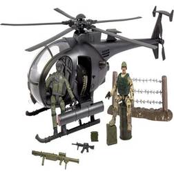 World Peacekeepers 1:18 Militær Kamphelikopter Inkl 2 Actionfigurer