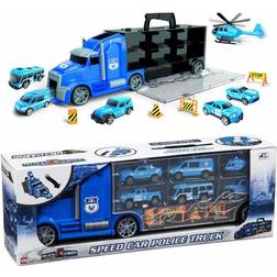 Speed Police Car Transporter with 6 Vehicles