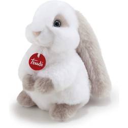 Trudi 23704 Peluche Rabbit, White/Grey