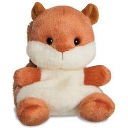 Aurora 61352, Palm Pals Nibbles Squirrel, 5In, Soft Toy, Brown & Beige