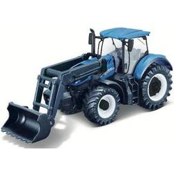 Toymax Burago traktor med frontloader blå