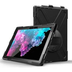 eSTUFF Defender Case Baksidesskydd för surfplatta svart för Microsoft Surface Pro (I mitten av 2017) Pro 4, Pro 6, Pro 7