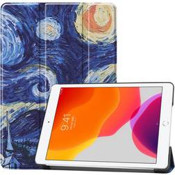 MTK Apple iPad 10.2 2021/2020/2019 Slim fit tri-fold fodral Abstract