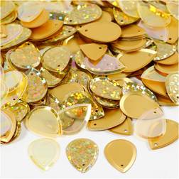 Creativ Company Sequins, raindrop, size 14x19 mm, gold, 50 g/ 1 pack
