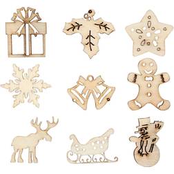 Creativ Company Wooden decorations, christmas, size 28 mm, 45 pc/ 1 pack