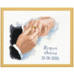 Vervaco Wed Rec with This Ring CountedCross Stitch Kit, Multi-Colour