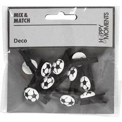 Football Peg, size 14x25 mm, thickness 12 mm, black, 10 pc/ 1 pack