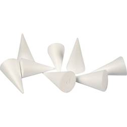 Creativ Company Kegle styropor, Højde 11 cm, diameter 5,5 cm 50 stk