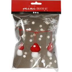 Creativ Company Creative mini kit, hanging toadstools on a string, H: 5.5 cm, 1 set