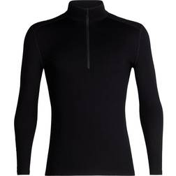 Icebreaker Men's Merino 260 Tech Long Sleeve Half Zip Thermal Top - Black