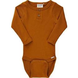 Minymo Baby Body L/S Rib - Bran (111636-2112)