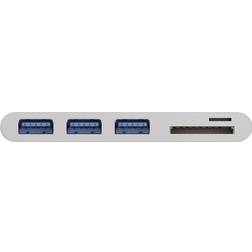 Goobay Pro USB C -keskittimen ja kortinlukijan