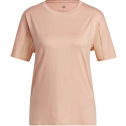 Adidas Luxe Training T-shirt Women - Ambient Blush/Wonder White