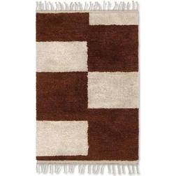 Ferm Living Mara Brown, Multicolour, Beige, White 80x120cm