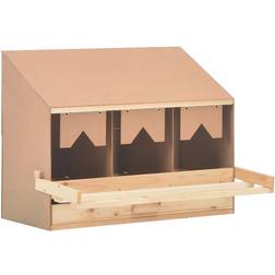 vidaXL Chicken Laying Nest 3 Compartment