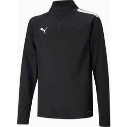 Puma Junior teamLIGA 1/4 Zip Training Top - Black/Puma White