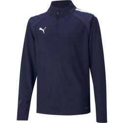 Puma Youth TeamLIGA Quarter-Zip Football Top - Navy/White