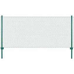 vidaXL Wire Mesh Fence with Posts