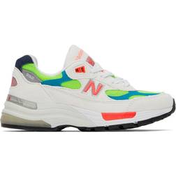 New Balance 992 White Neon Cyan