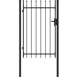 vidaXL Fence Gate Single Door with Spike Top 39.4x78.7"