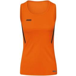 JAKO Challenge Tank Top Women - Neon Orange/Black