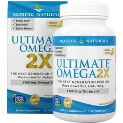 Nordic Naturals Ultimate Omega 2X, 2150mg Lemon 60 softgels