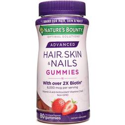 Nature's Bounty Nature's Bounty Optimal Solutions Hair Skin & Nails Gummies Strawberry 80 Gummies