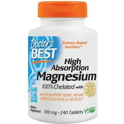 Doctor's Best Doctor's Best High Absorption Magnesium, 240 tabs(100mg)